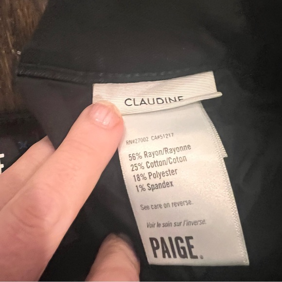 PAIGE Claudine Sparkling Silver Flare Jeans - Picture 4 of 9